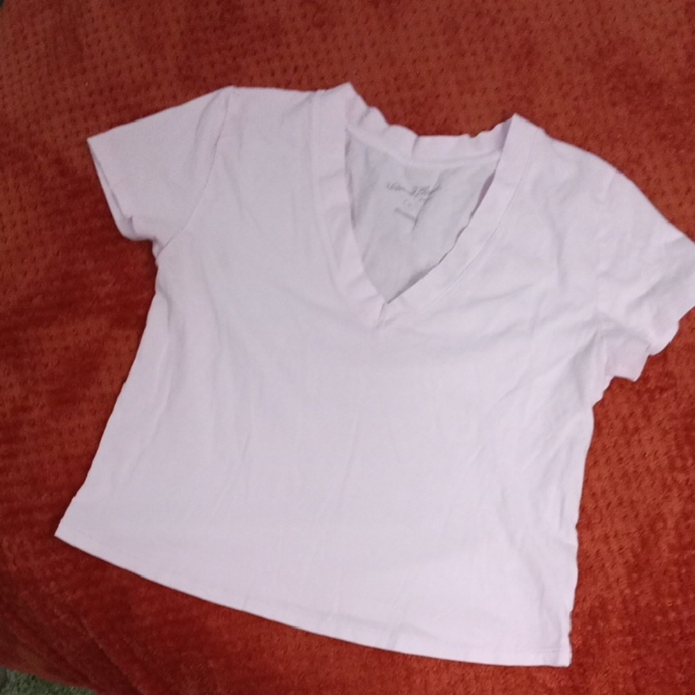 Women's V-Neck White Top